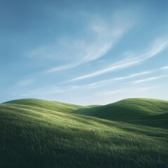 Obraz premium Serene rolling hills under a pale sky