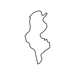 map of Tunisia line icon