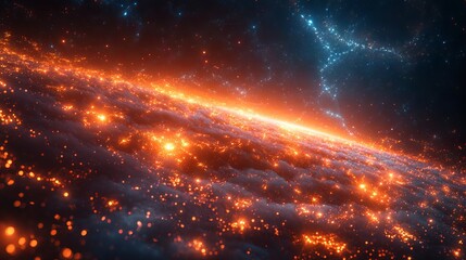 Futuristic global digital connected network – 3d illustration of iot, cloud computing, and cybersecurity for advanced digital infrastructure and seamless connectivity