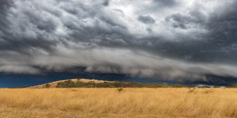Fototapeta premium Wild storm approaching over the rural countryside