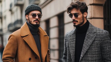 Casual messy look meets elegant street fashion in a stylish transformation on a city sidewalk. Generative AI