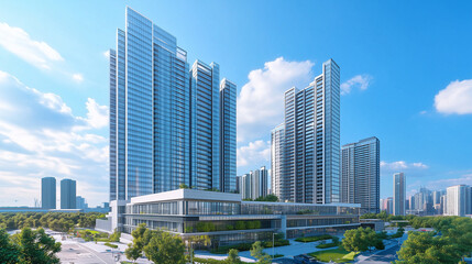 Fototapeta premium modern office building