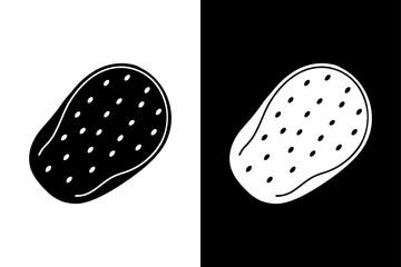 Bold Sweet Potato Icon Clean Vector Illustration