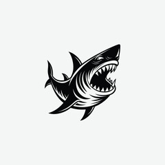 Download a premium Shark Vector Silhouette in EPS, PNG, and SVG formats. Perfect for logos, tattoos, t-shirts, and graphic design projects. Get your high-resolution shark illustration today!