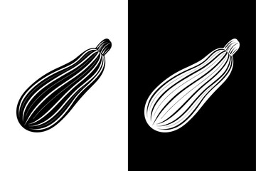 Sleek Zucchini Glyph Icon Perfect for Design & Branding