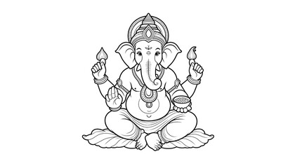 vector illustration of a ganesha