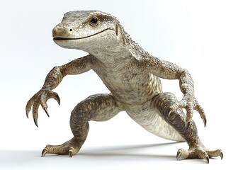 Obraz premium Lifelike lizard display nature setting 3d model realistic environment