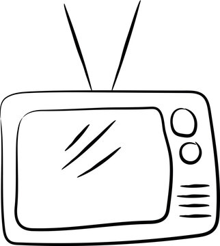 recommend clip art: Hand-Drawn Retro Television Doodle Vector Illustration