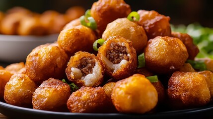 Crispy ugandan kakata delight local market food photography vibrant setting close-up perspective culinary experience