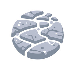 Stone Path Vector Illustration – Various Rock Path Designs in Different Styles