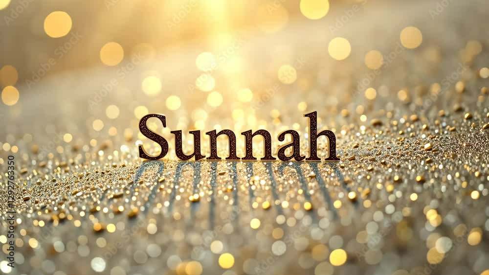 Poster the word sunnah is written in black letters on a white background. the letters are outlined in black