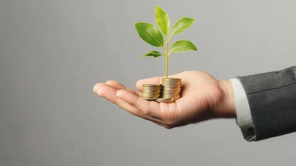 Empowering investors a hand holding a glowing future financial freedom landscape visual guide on passive income strategies