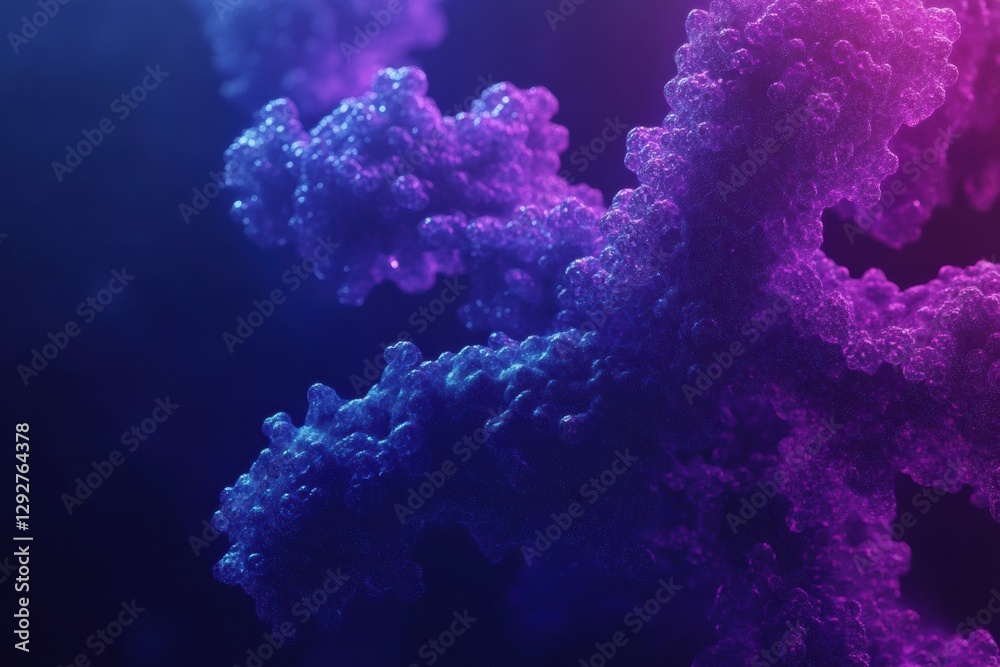 Fototapete abstract 3d rendering showcasing the intricacies of botulinum toxin molecules in vibrant colors. gen