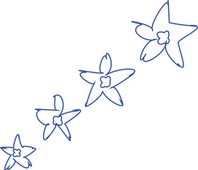 blue flower drawing