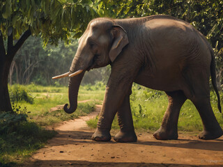 Fototapeta premium elephant in zafari