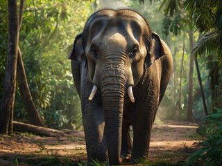 Fototapeta premium elephant in rural