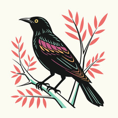 vector illustration of a bird