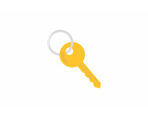 house key isolated on white