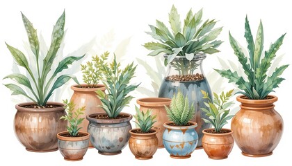 Fototapeta premium Indoor plant display home illustration bright environment close-up eco-friendly design