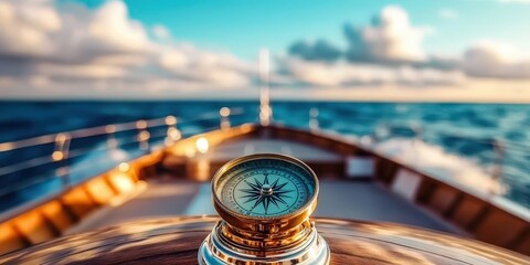 Ensuring safe voyages with a compass at sea.