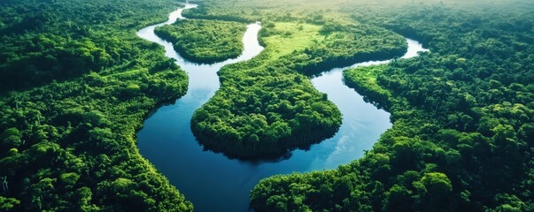 Lush greenery and vibrant wildlife in the Amazon forest.