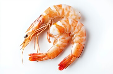 shrimps on white