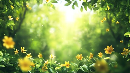 Obraz premium Radiant Yellow Blooms Amidst Lush Greenery: Capturing Nature's Beauty in Full Bloom