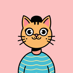 NFT cat logo vector design