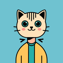 NFT cat logo vector design