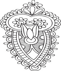 Beautiful flower art and mandala vector design