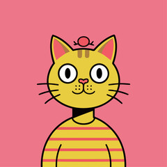 NFT cat logo vector design