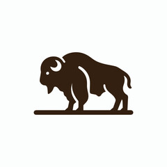 Minimalist bison logo