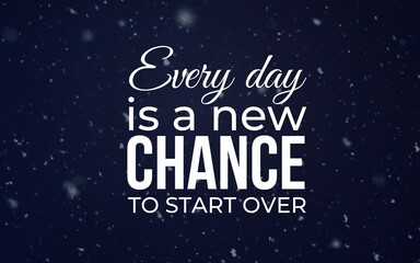 New opportunities await embrace every day as a chance to restart inspirational poster indoor...