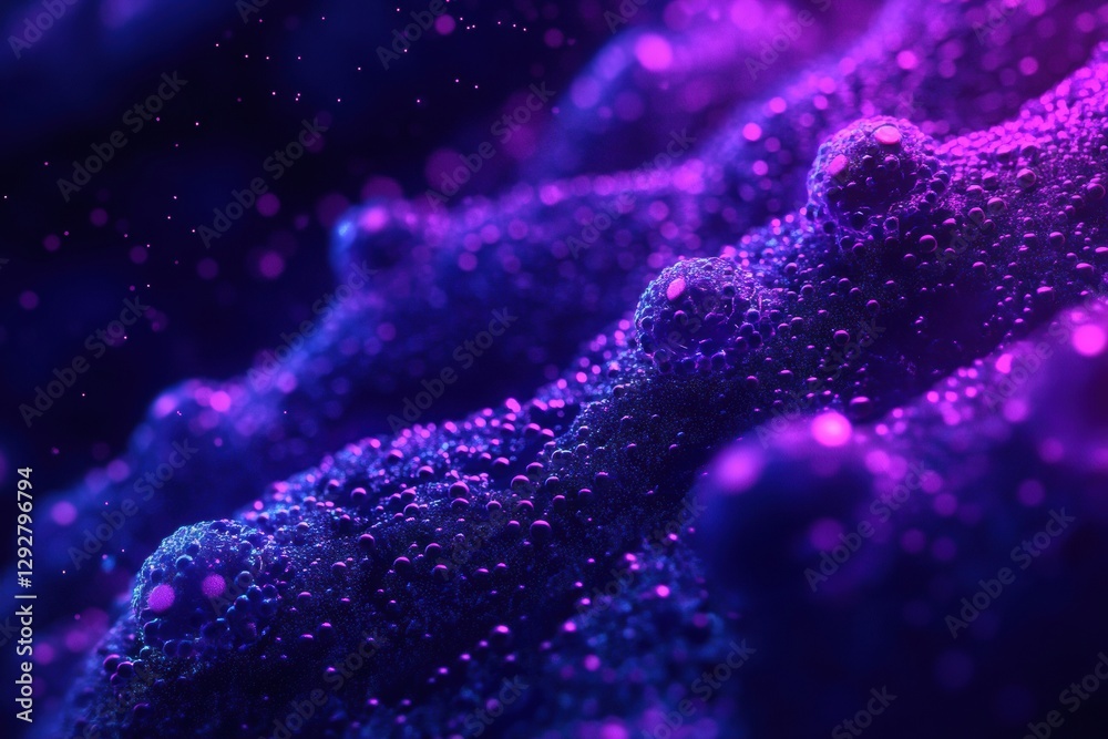 Fototapete abstract 3d rendering showcases intricate structure of botulinum toxin molecules illuminated in vibr