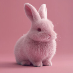 Obraz premium Cute Pink Bunny