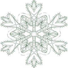 Beautiful flower art and mandala vector design