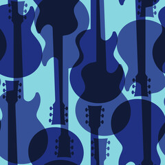 seamless pattern with guitars