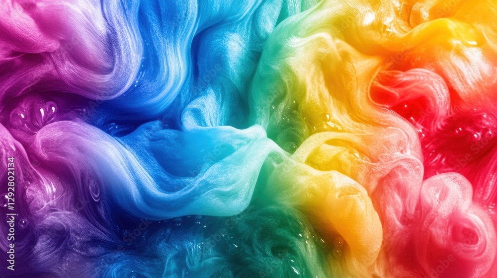 Canvas Prints colorful abstract swirls of paint creating vibrant rainbow patterns