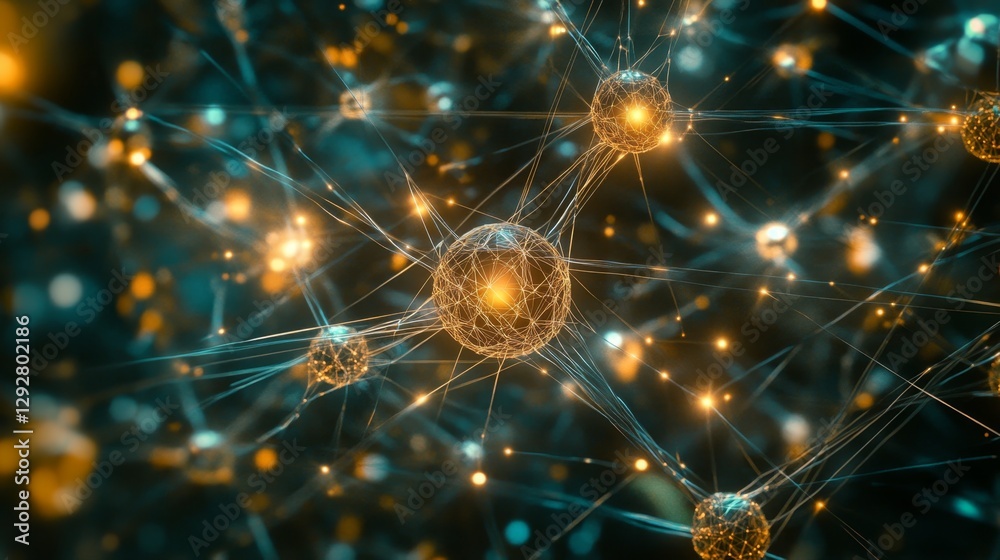 Poster illustrating machine learning networks a visual guide to interconnected models in technology