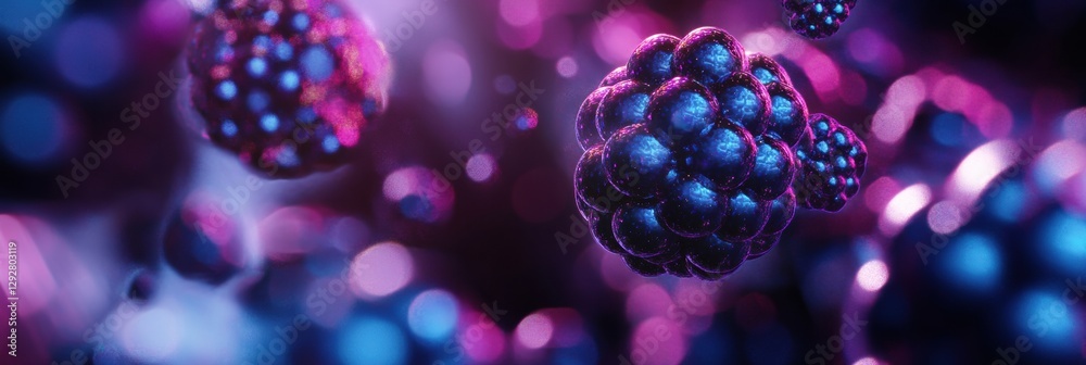 Aufkleber exploring the structure and dynamics of botulinum toxin molecules in vibrant 3d rendering. generativ
