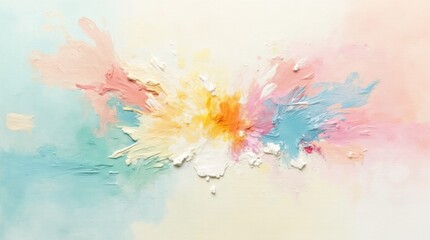 Obraz premium Generative AI illustration of bright abstract background with splashes of colorful paint on gradient surface 