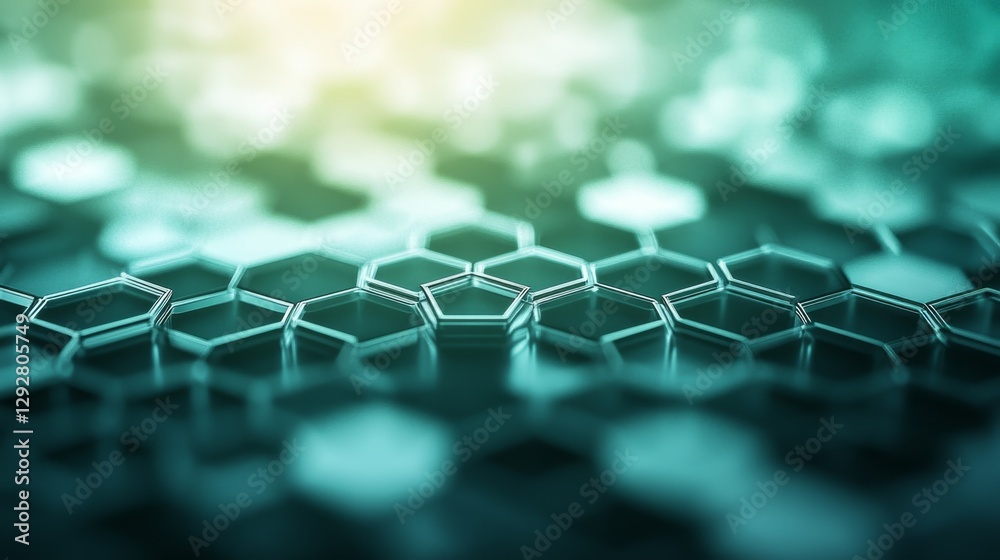 Poster soft focus hexagon bokeh abstract art digital creation gradient environment artistic viewpoint visua