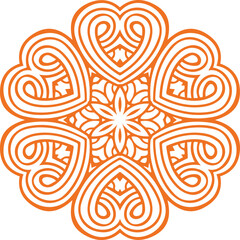 Beautiful flower art and mandala vector design