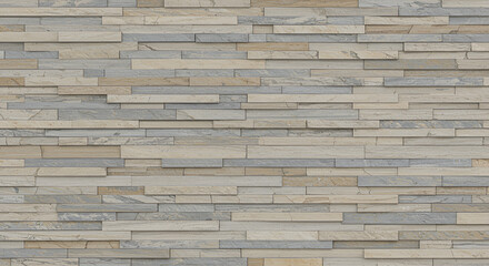 Fototapeta premium A seamless striped stone wall pattern with a natural texture.