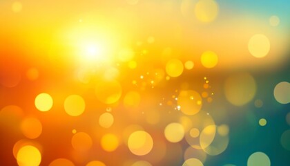 Blue sky yellow and orange gradient background, blurred, gradient sky with sunset