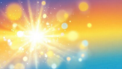 Blue sky yellow and orange gradient background, blurred, gradient sky with sunset