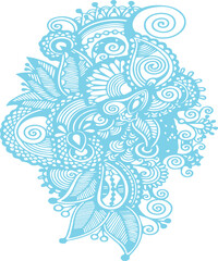 Beautiful flower art and mandala vector design