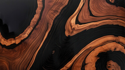 close up shot of natural luxury ebony wood grain texture background