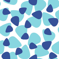 seamless pattern with blue sea shells