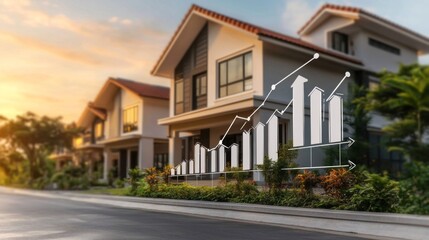 Booming real estate market showcases growing property sales and rentals. 